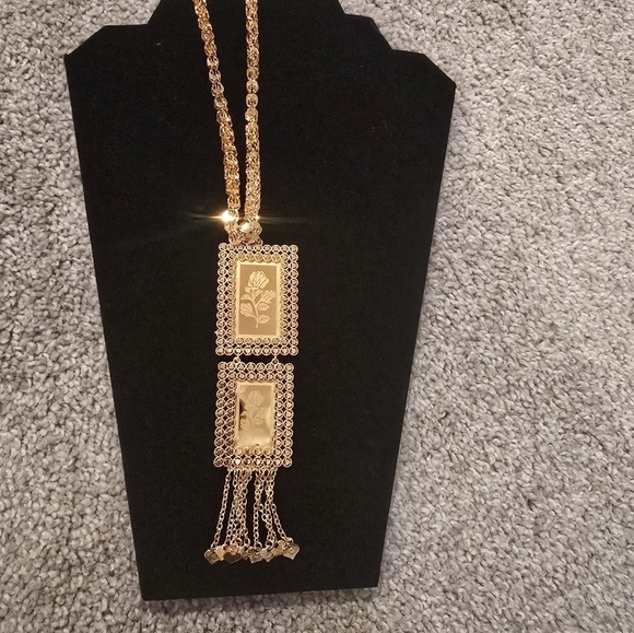24kgp Dubai Jewelry Elegant Gold Necklace with Intricate Design - Picture 8 of 10